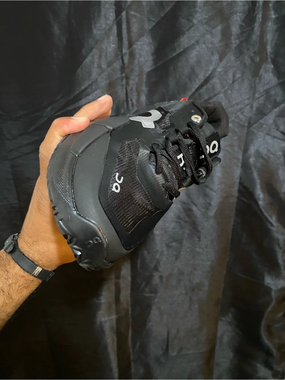On Running Black Men's Athletic Sneakers with White Logo